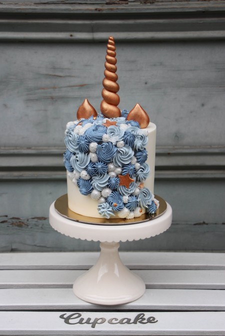 Unikornis torta - kék